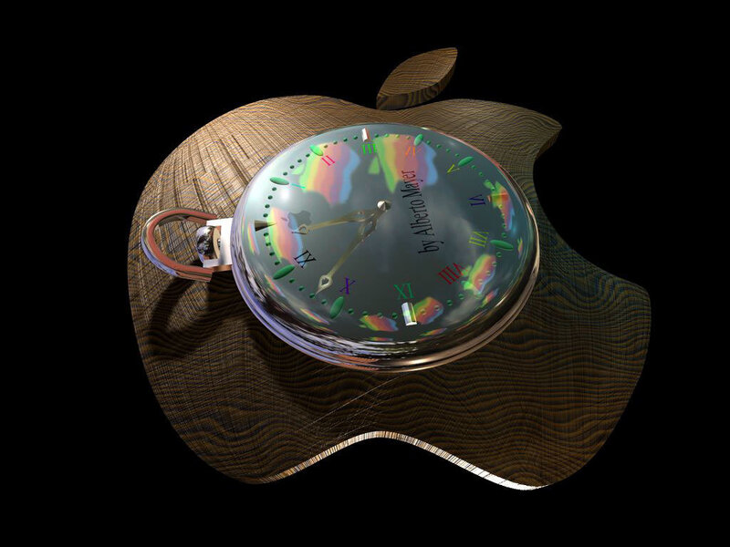 Pocket Watch on Apple Shape