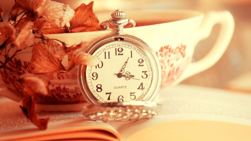 Pocket Watch on Book — Brown, Calm, Autumn