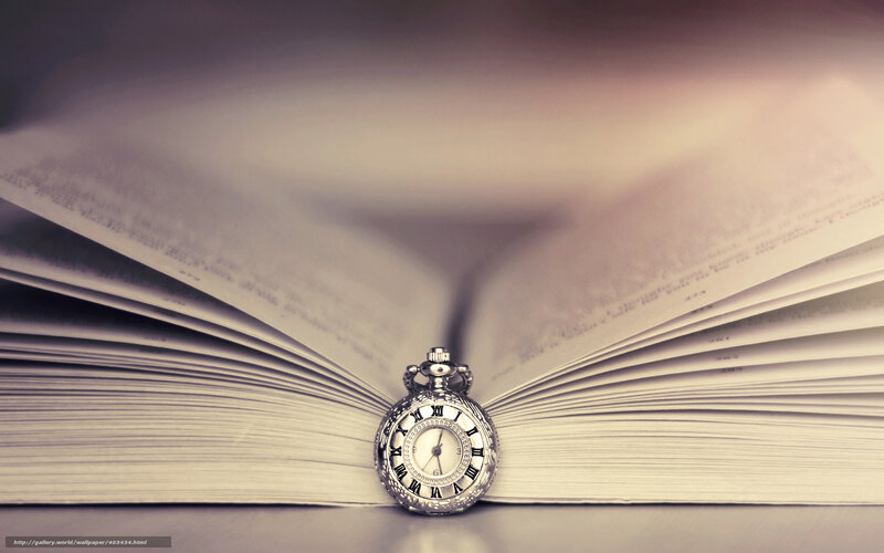 Pocket Watch on Book — Gray