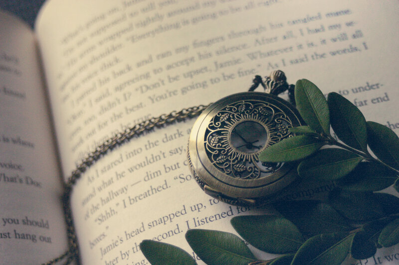 Pocket Watch on Book — Green