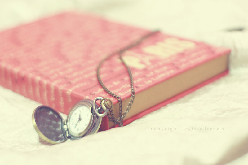 Pocket Watch on Book — Pink