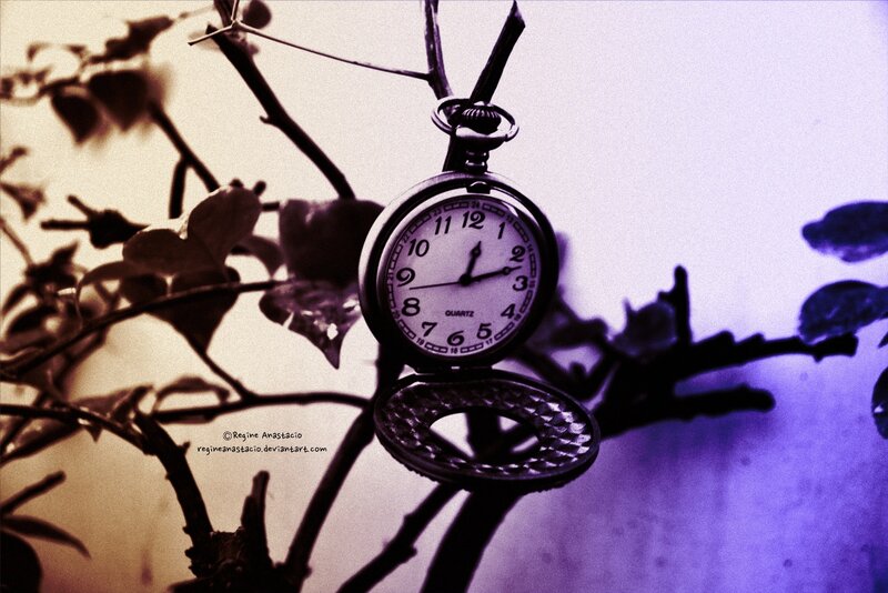 Pocket Watch on Branch — Purple