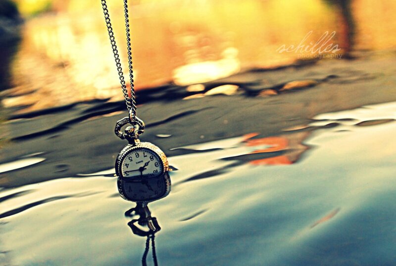 Pocket Watch on Chain — Gold