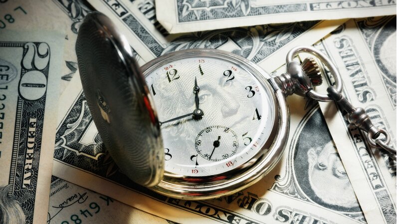 Pocket Watch on Money
