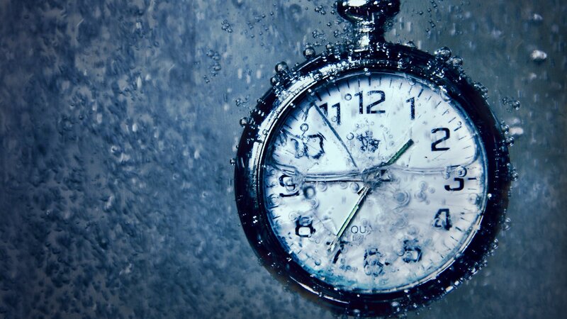 Pocket Watch Underwater — Bubbles
