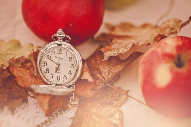 Pocket Watch with Apples