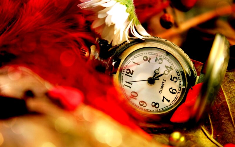 Pocket Watch with Flower