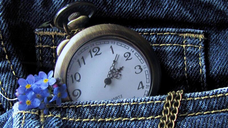 pocket watch with flowers