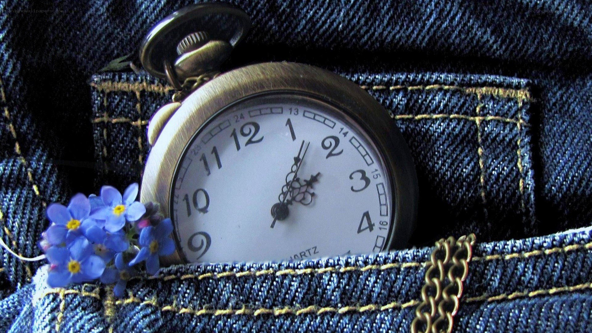pocket watch with flowers