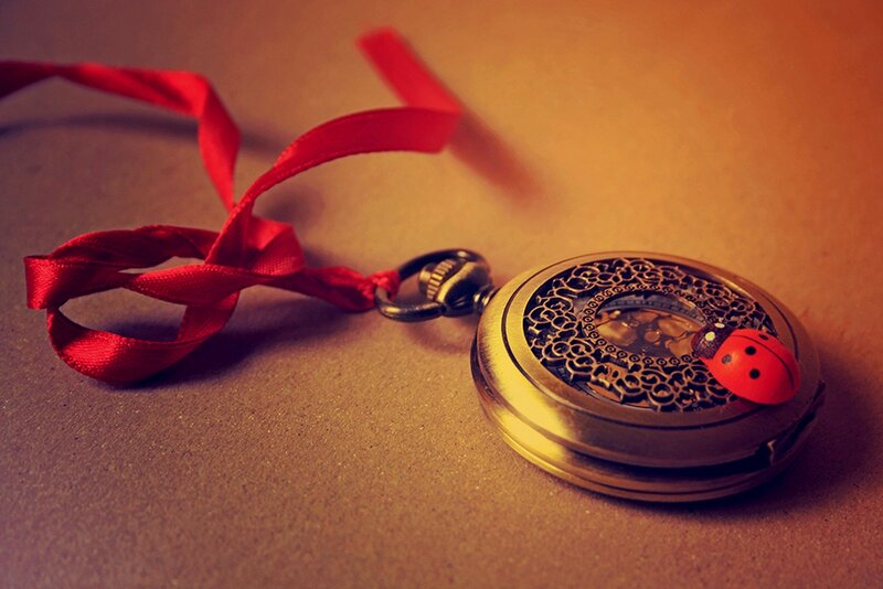 Pocket Watch with Ladybug