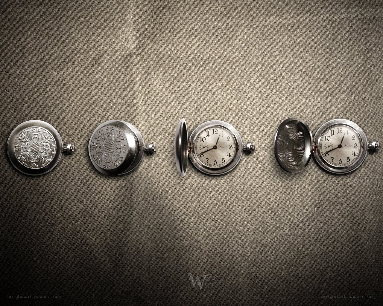 Pocket watches in sequence