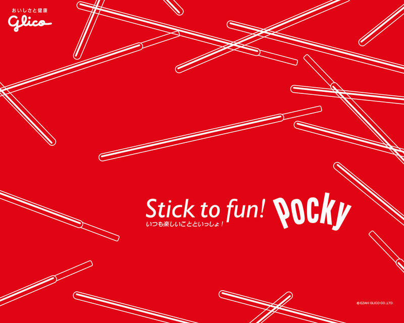 Pocky Sticks on Red Background