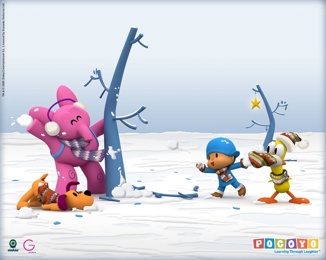 Pocoyo and friends in winter