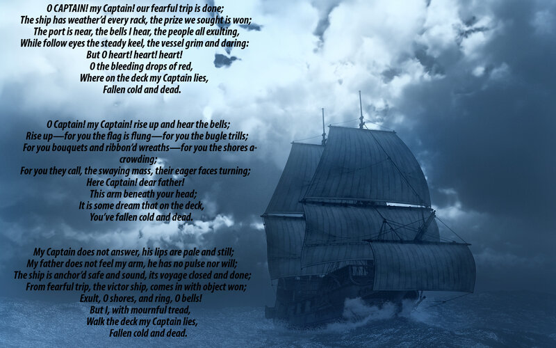 Poem about a fallen captain