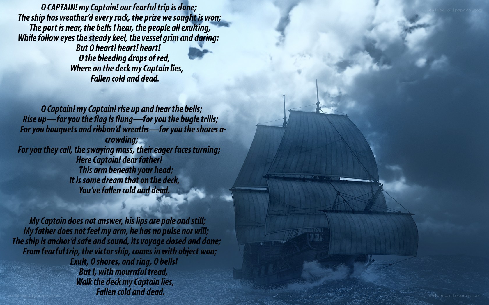 Poem about a fallen captain