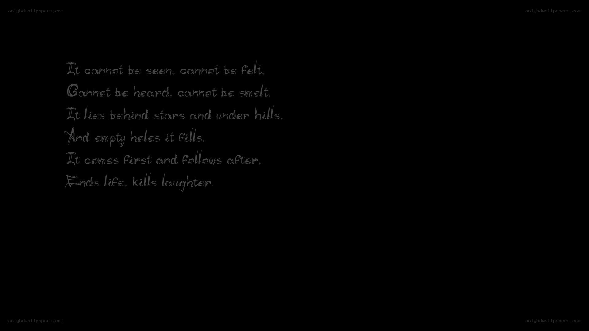 Poem about an unseen force
