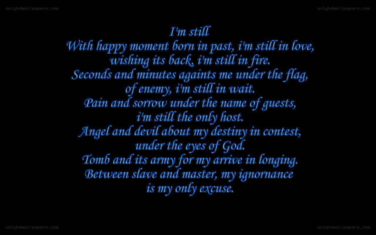 poem about enduring love