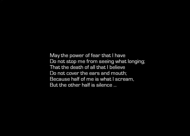 poem about fear and silence
