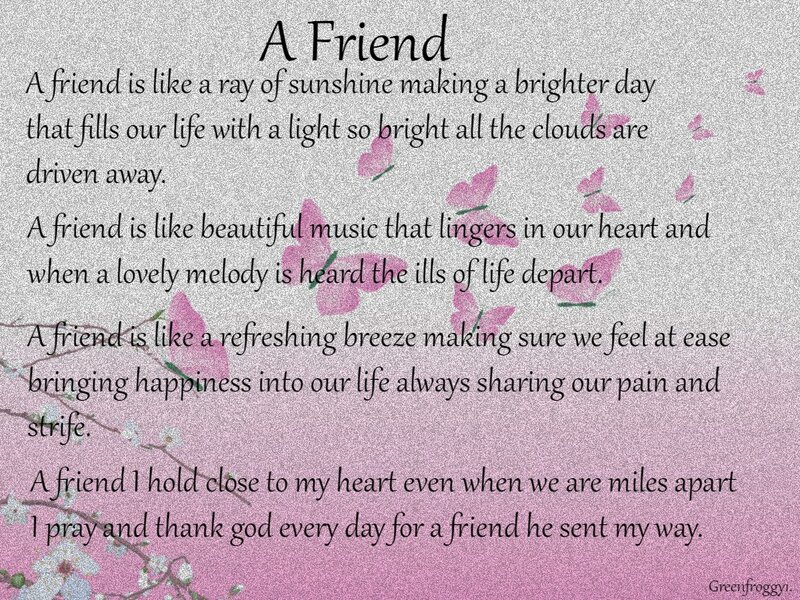 Poem About Friendship