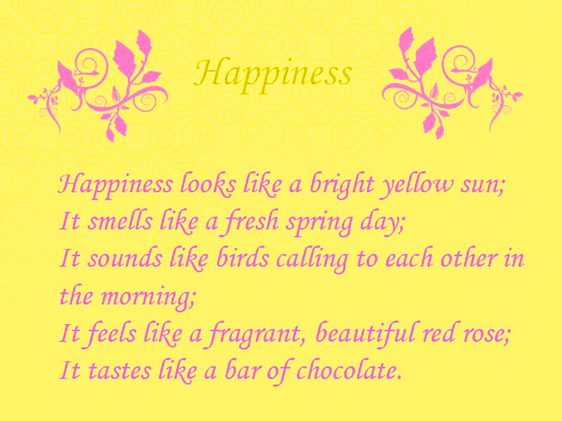 Poem About Happiness — Yellow