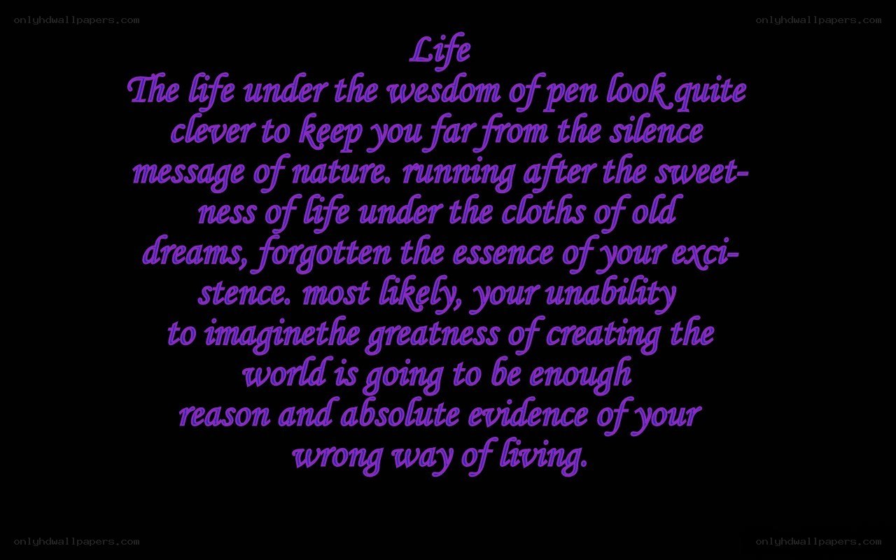Poem about life and wisdom