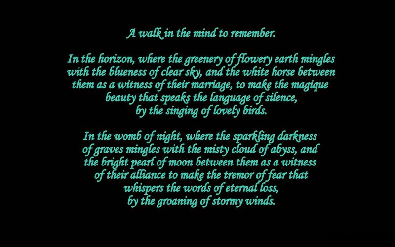 Poem about memory and loss