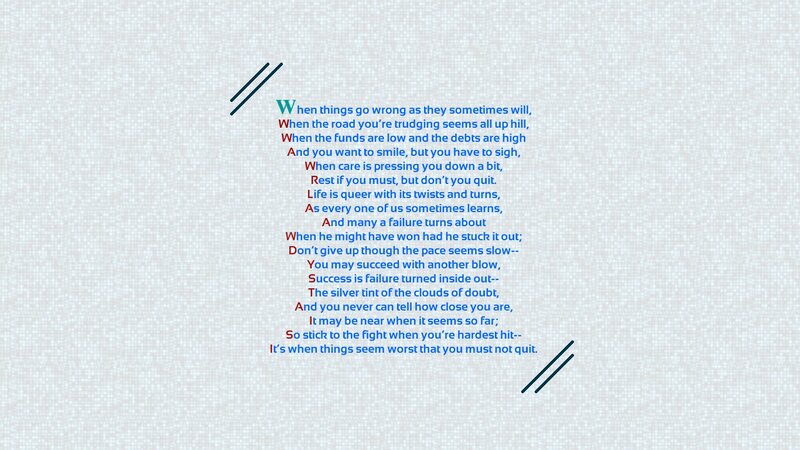 poem about perseverance
