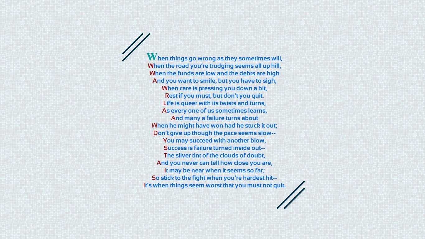 poem about perseverance