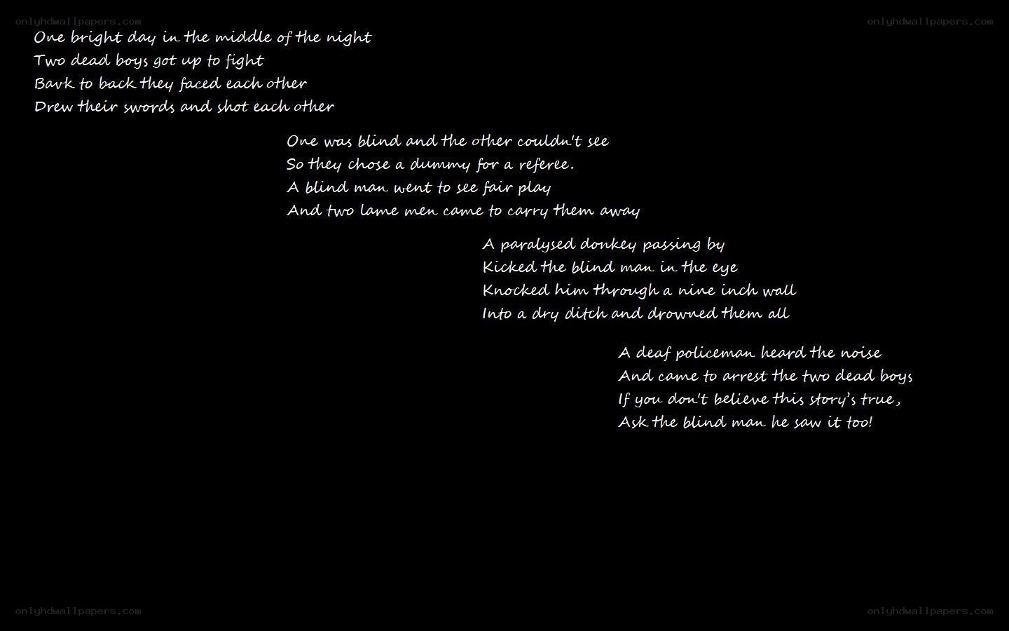 poem about two dead boys