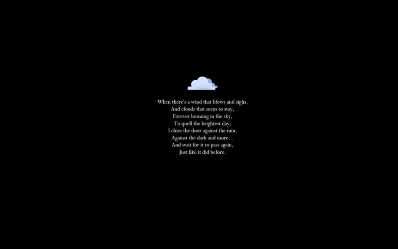 Poem about waiting for rain to pass