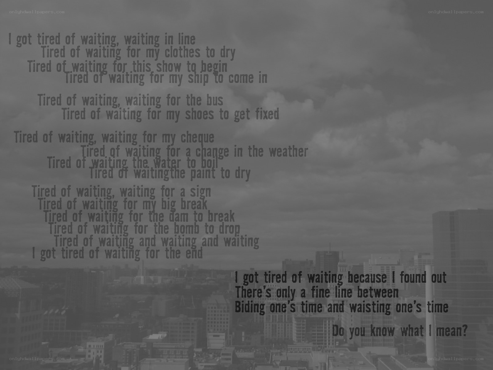 poem about waiting