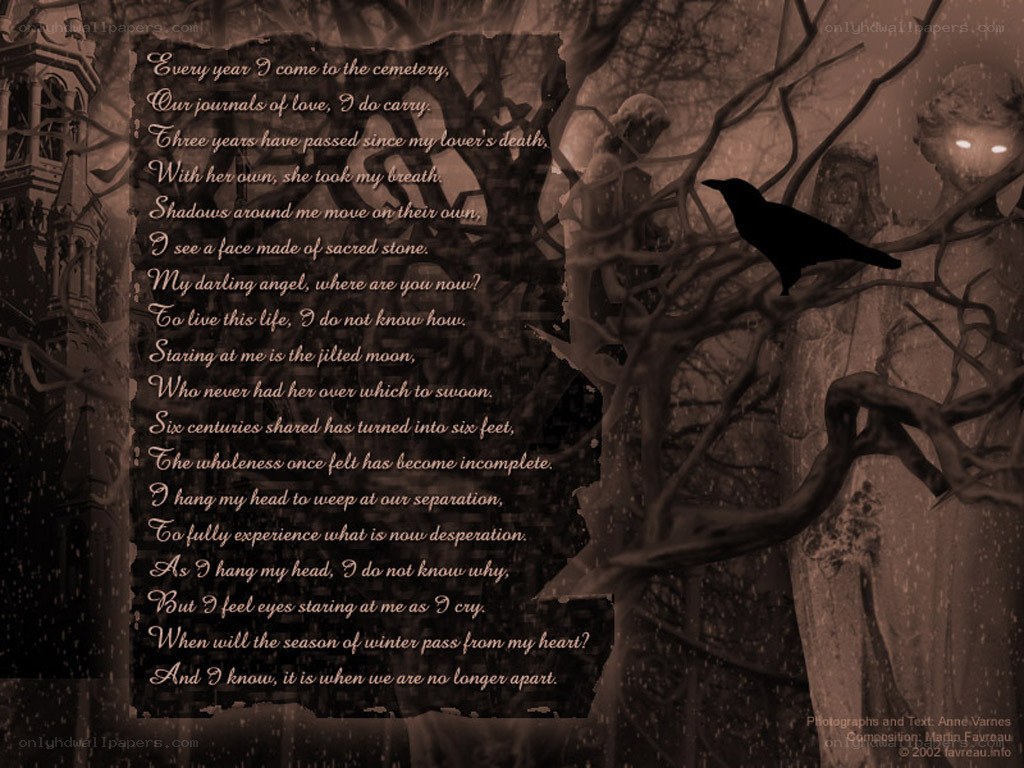 Poem in a cemetery