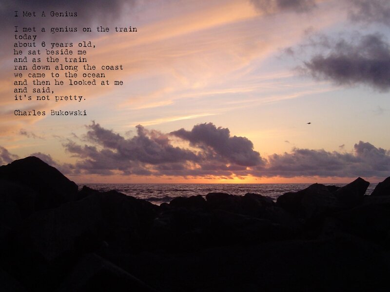 Poem on a coastal sunset