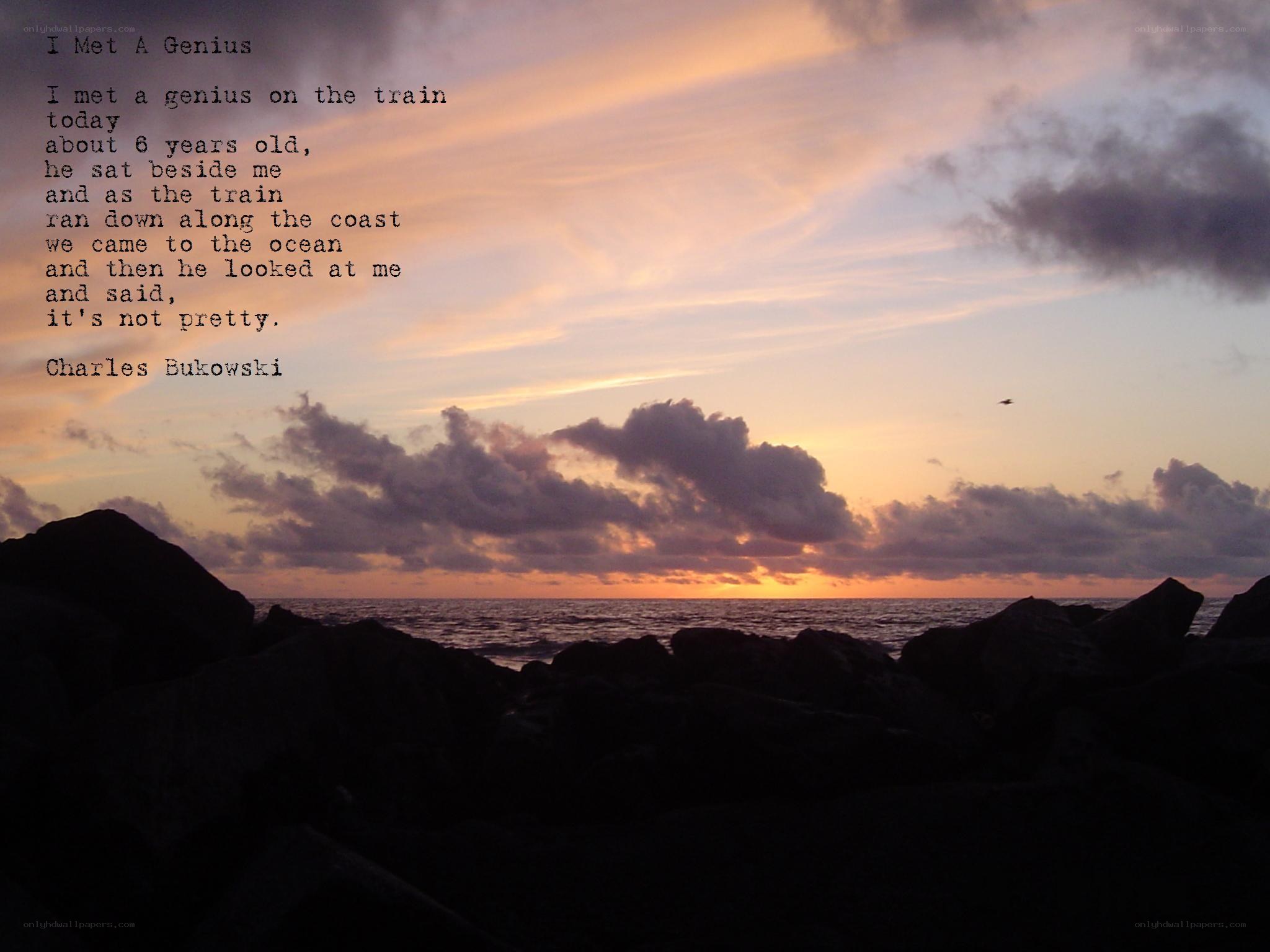 Poem on a coastal sunset