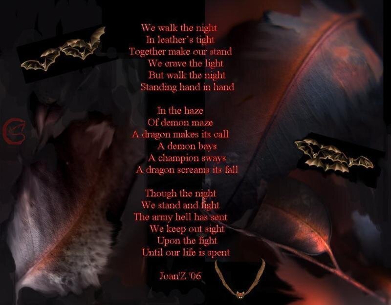 Poem on a dark background
