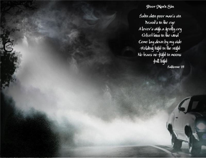 Poem on a dark road