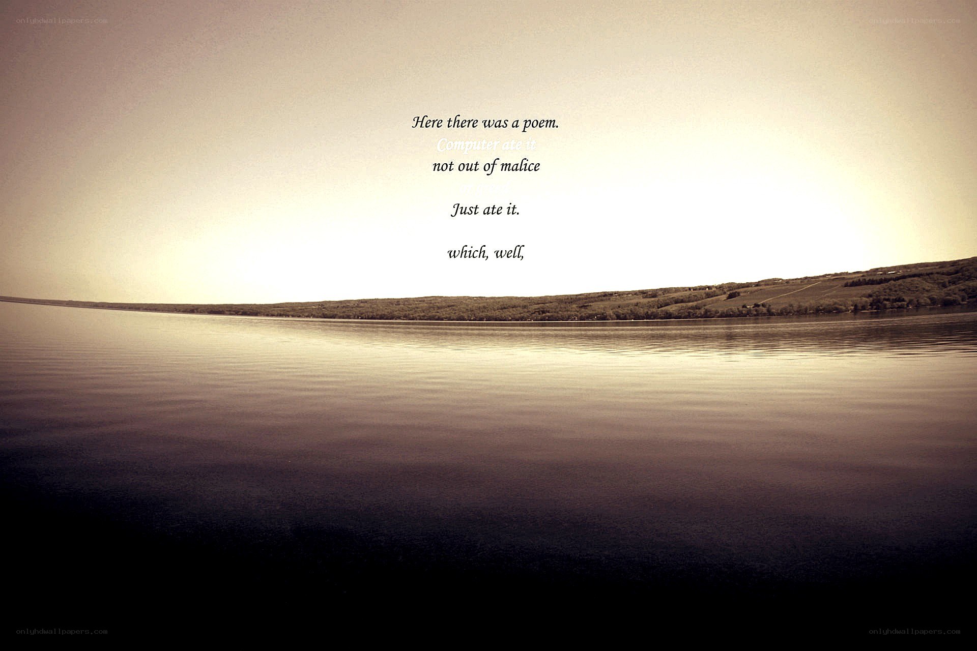 Poem on a lake