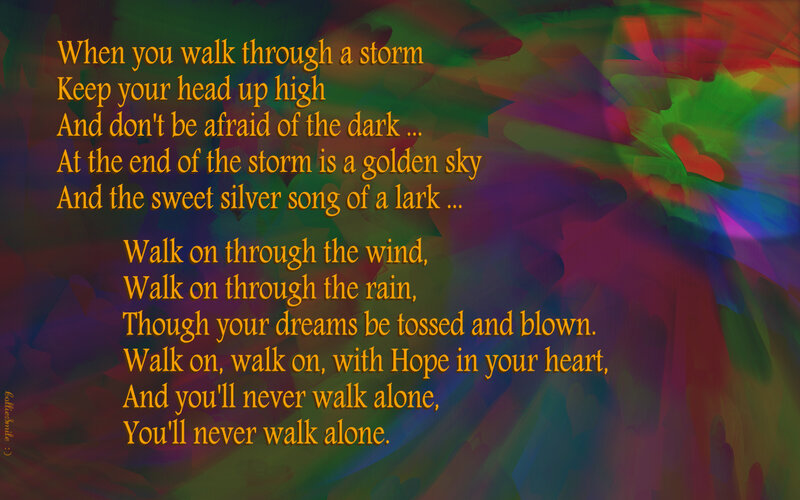 Poem on Colorful Background