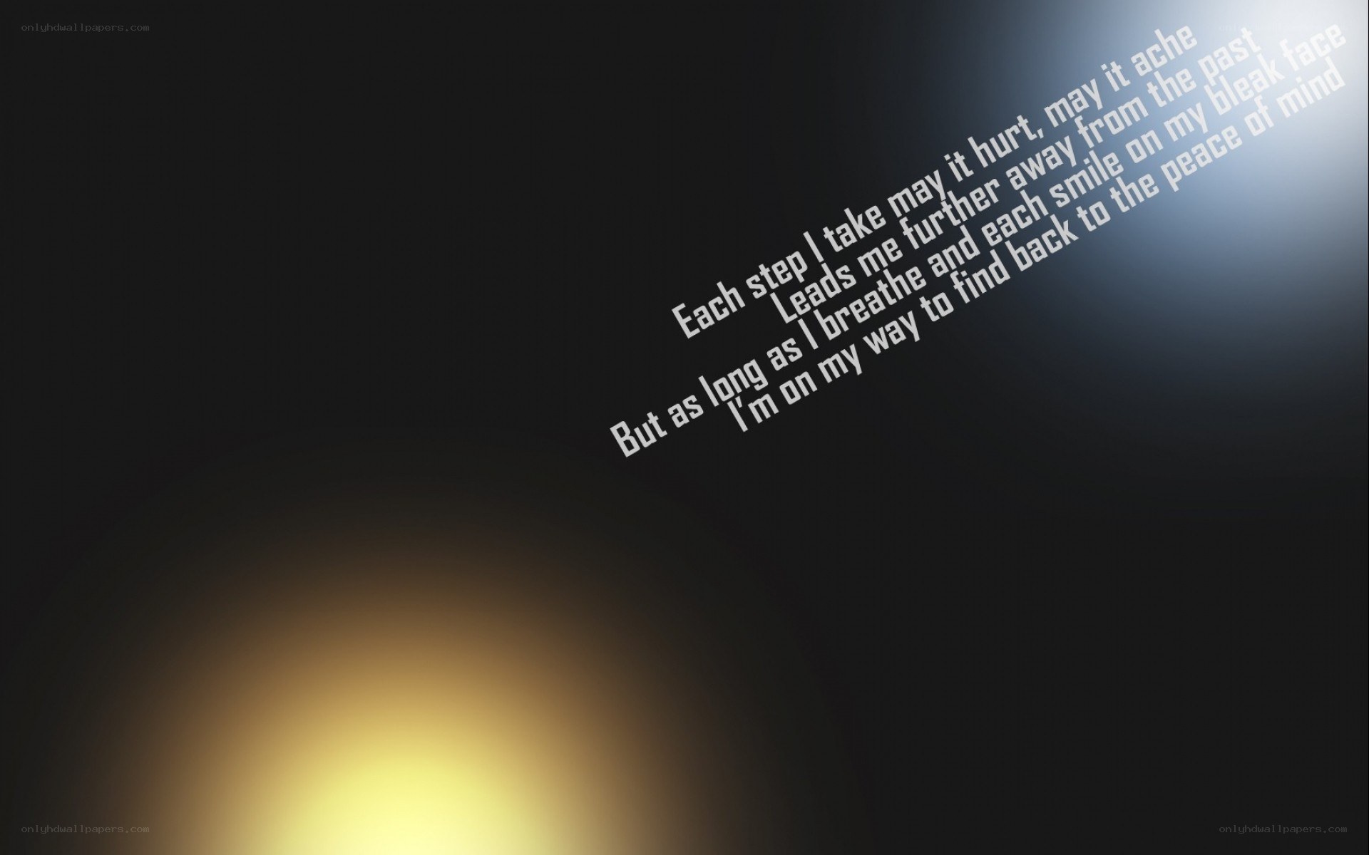 poem on dark background
