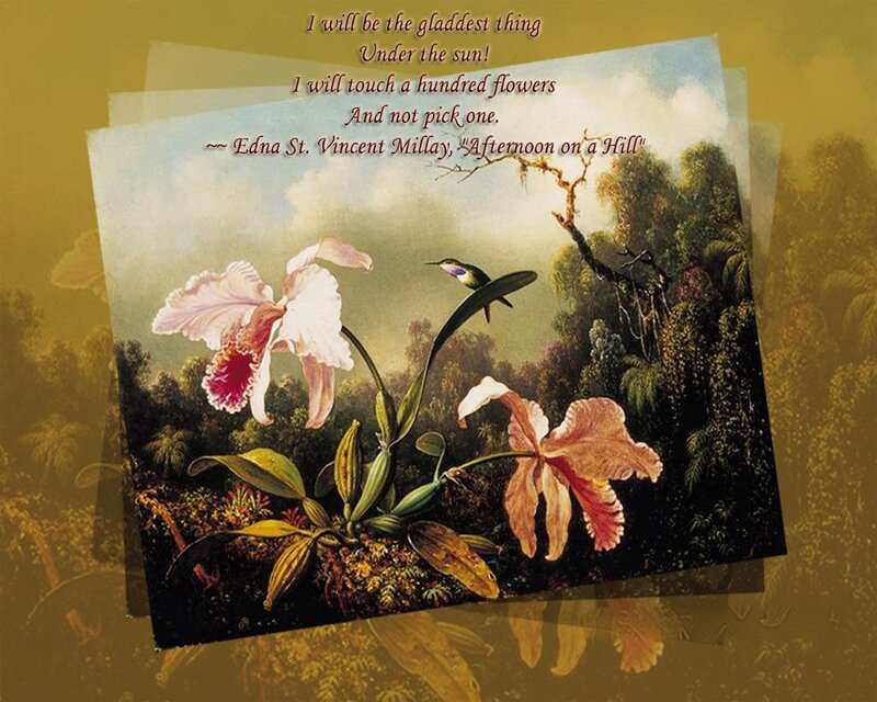 Poem on floral painting