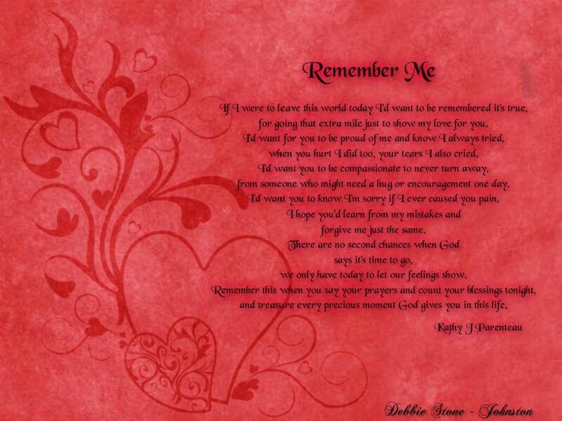 Poem on Red Background
