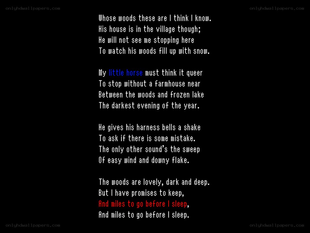 Poem text display
