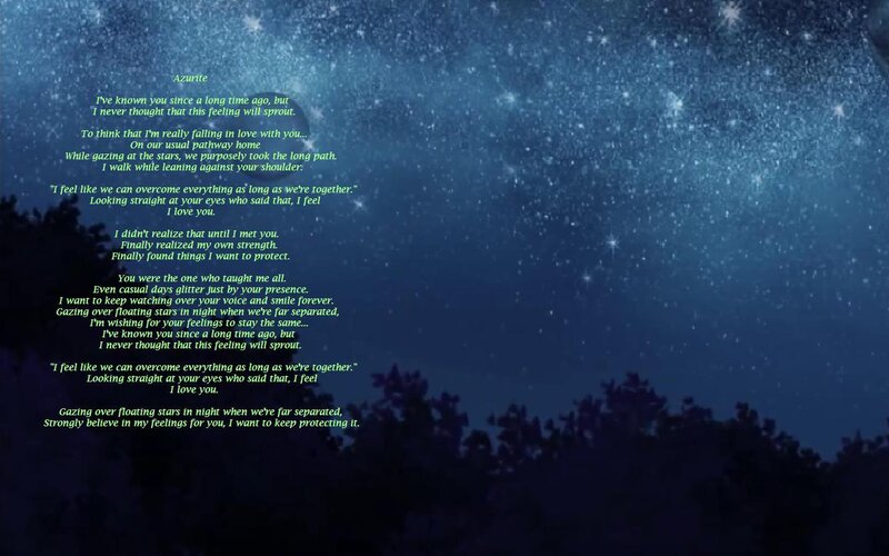 Poem under the stars