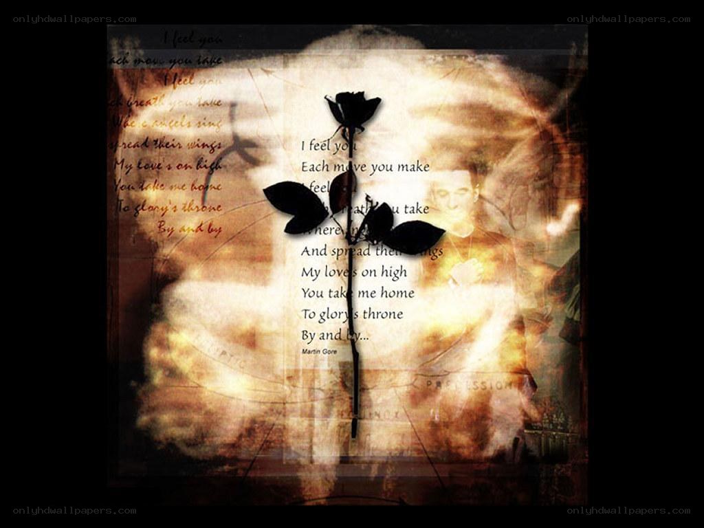 Poem with black rose