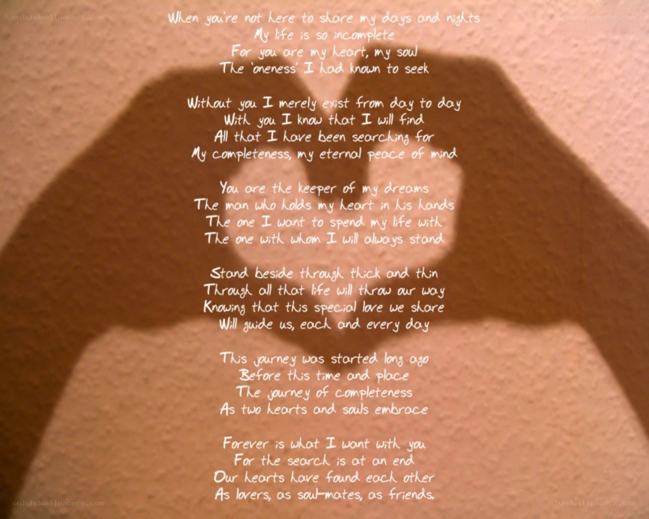 Poem with heart shadow