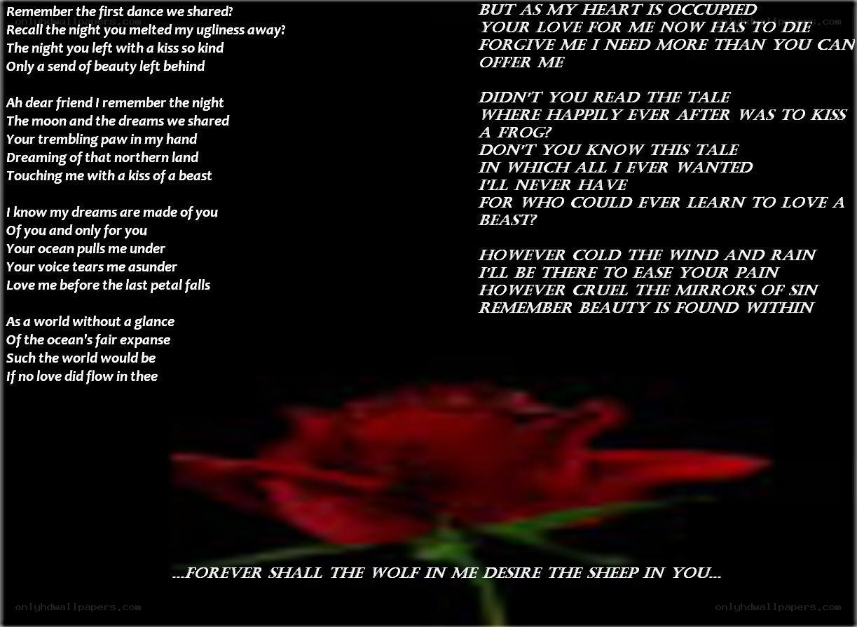 poem with red rose