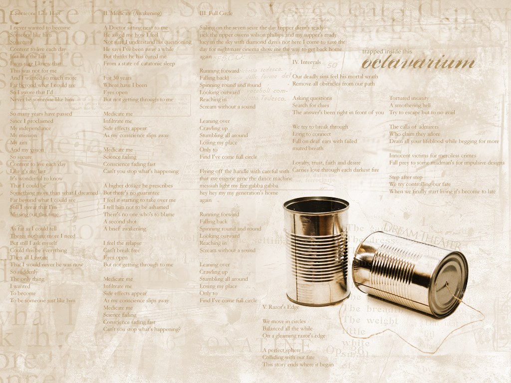 Poem with tin cans