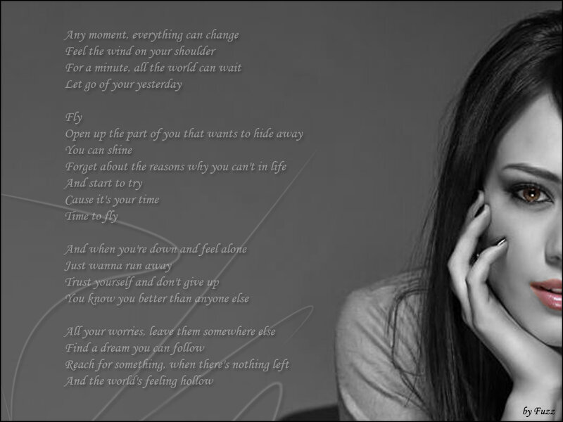 poem with woman portrait