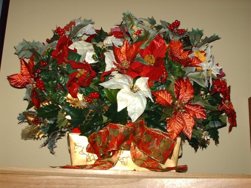 Poinsettia Floral Arrangement — Red