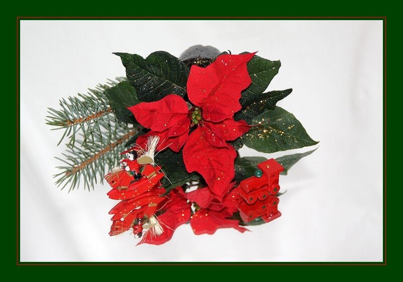 Poinsettia with Ornaments
